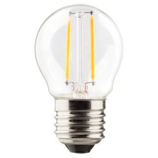 Merkur LED Filament Tropfen 2W = 22W E27 klar 220lm warmweiß 2700K