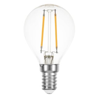 Merkur LED Filament Tropfen 2W = 22W E14 klar 220lm warmweiß 2700K