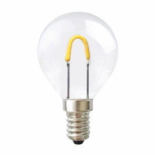 Merkur LED Curved Filament Tropfen 1W = 13W E14 klar 90lm warmweiß 2700K