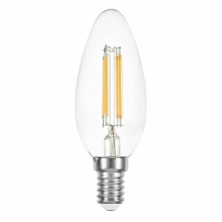 Merkur LED Filament Kerze 4W = 37W E14 klar 420lm warmweiß 2700K