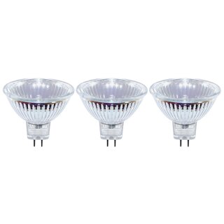 3 x Merkur Halogen MR16 Reflektoren 50W GU5,3 12V klar warmweiß dimmbar 36°