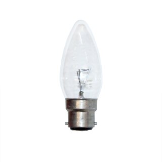 Merkur Glühbirne Kerze 40W B22d klar 40 Watt Glühlampe warmweiß dimmbar