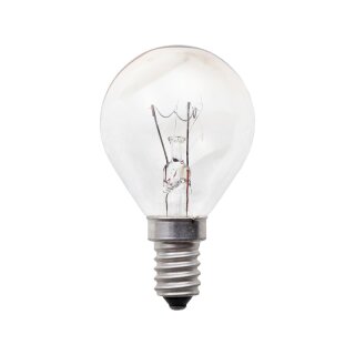 Merkur Glühbirne Tropfen 40W E14 klar 127V Glühlampe 40 Watt warmweiß dimmbar