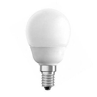 Merkur Energiesparlampe ESL G55 Mini-Globe 8W E14 opal 370lm warmweiß 2700K