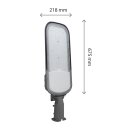 Spectrum LED Industrieleuchte Straßenleuchte Streetos 2 Grau IP65 150W 21000lm Neutralweiß 4000K 145°/75° Dämmerungssensor