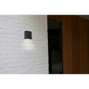 Lutec LED Außenleuchte Wandlampe Gemini XF Anthrazit IP54 9,2W 800lm Warmweiß 3000K