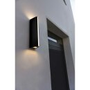 Lutec LED Außenleuchte Wandlampe Leo Anthrazit IP54 14W 870lm Warmweiß 3000K Up&Down