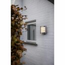 Lutec LED Außenleuchte Wandlampe Farell Edelstahl IP44 14W 700lm warmweiß 3000K Bewegungsmelder