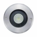 Lutec LED Bodeneinbauleuchte Denver Edelstahl Ø14cm IP67 12W 1030lm neutralweiß 4000K