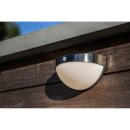 Lutec LED Solar Außenleuchte Wandlampe Bubble Edelstahl IP44 2,3W 200lm Neutralweiß 4000K Bewegungsmelder