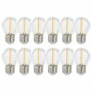 12 x Spectrum LED Filament P45 Tropfen 1W E27 klar 60lm...