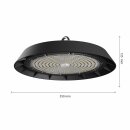 Spectrum LED UFO Plateo 3 High Bay Schwarz Ø35cm IP65 200W 31000lm Neutralweiß 4000K 90° 1-10V