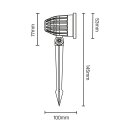 Spectrum LED Außenleuchte Gartenleuchte Erdspieß Flori Ligero Schwarz IP65 6W 600lm Tageslicht 6000K kaltweiß 40°