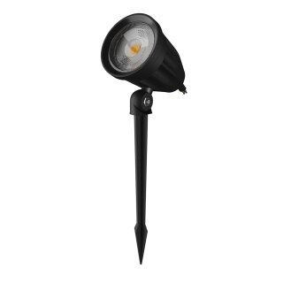 Spectrum LED Außenleuchte Gartenleuchte Erdspieß Flori Ligero Schwarz IP65 6W 600lm Neutralweiß 4000K 40°