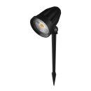 Spectrum LED Außenleuchte Gartenleuchte Erdspieß Flori Ligero Schwarz IP65 6W 600lm warmweiß 3000K 40°