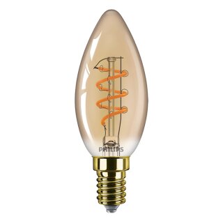 Philips LED Spiral Filament Kerze 3W = 25W E14 Gold 250lm extra warmweiß 2200K DIMMBAR