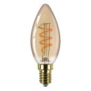 Philips LED Spiral Filament Kerze 3W = 25W E14 Gold 250lm extra warmweiß 2200K DIMMBAR