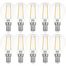 10 x Merkur LED Filament Tropfen 2W = 22W E14 klar 220lm...