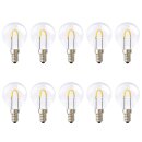 10 x Merkur LED Curved Filament Tropfen 1W = 13W E14 klar...