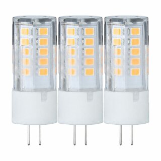 3 x Müller-Licht LED Stiftsockellampen 3W = 28W G4 12V klar 300lm Warmweiß 2700K