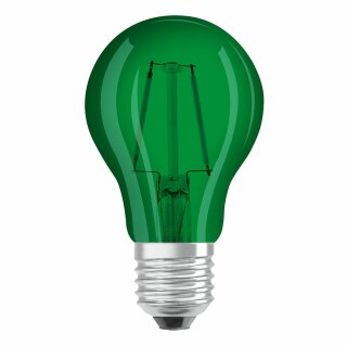 Casaya LED Filament Leuchtmittel A60 Birne 2W E27 klar Grün