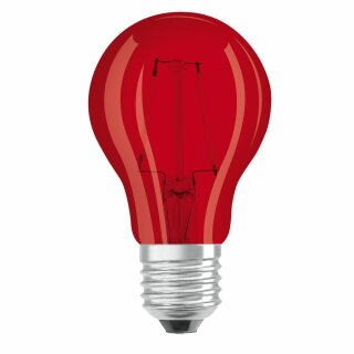 Casaya LED Filament Leuchtmittel A60 Birne 2W E27 klar Rot