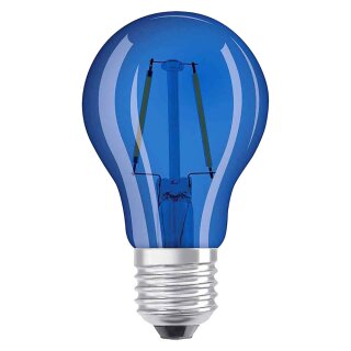 Casaya LED Filament Leuchtmittel A60 Birne 2W E27 klar Blau