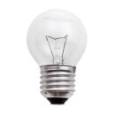 100 x Merkur Glühbirne Tropfen 15W E27 klar Glühlampe Kugel warmweiß Stoßfest 5-Halter