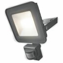 I-Glow LED Fluter Außenstrahler Grau IP65 10W 700lm Neutralweiß 4000K Bewegungsmelder