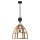 Brilliant Pendelleuchte Matrix Nature Antik Holz Schwarz Korund Ø47cm max. 60W E27 kürzbar