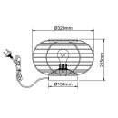 Brilliant Tischleuchte Woodball Schwarz Natur Bambus Ø32cm max. 40W E27 ohne Leuchtmittel mit Schalter