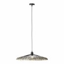 Brilliant Pendelleuchte Fixi Schwarz/Natur Ø60cm max. 40W E27 ohne Leuchtmittel kürzbar