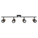 Ledvance LED Deckenleuchte Decor Spot Kork Schwarz 4 x 3,4W GU10 920lm Warmweiß 2700K Ra>90 Dimmbar