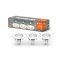 3 x Ledvance LED Einbauleuchte Downlight Recess Weiß 2,6W GU10 230lm Warmweiß 2700K