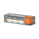 3 x Ledvance LED Einbauleuchte Downlight Recess Weiß 2,6W GU10 230lm Warmweiß 2700K