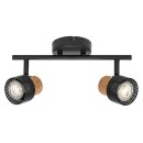 Ledvance LED Deckenleuchte Decor Spot Kork Schwarz 2 x...