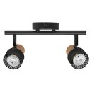 Ledvance LED Deckenleuchte Decor Spot Kork Schwarz 2 x 3,4W GU10 460lm Warmweiß 2700K Ra>90 Dimmbar