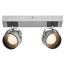 Ledvance LED Deckenleuchte Wandlampe Decor 2 Spot Jupiter Silber 11,5W 1000lm Warmweiß 3000K schwenkbar