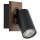 Ledvance LED Deckenleuchte Wandlampe Mercury Holz Schwarz 3,4W GU10 230lm Warmweiß 2700K Ra>90 Dimmbar Schalter