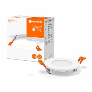 Ledvance LED Einbauleuchte Downlight Slim Weiß Ø8,5cm 4,5W 240lm Tageslicht 6500K kaltweiß 110°