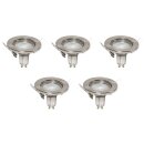 5 x Ledvance LED Einbaustrahler Downlight Recess Nickel 2,6W GU10 230lm Warmweiß 2700K