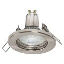 5 x Ledvance LED Einbaustrahler Downlight Recess Nickel 2,6W GU10 230lm Warmweiß 2700K