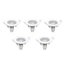 5 x Ledvance LED Einbaustrahler Downlight Recess Weiß 13W GU10 230lm Warmweiß 2700K