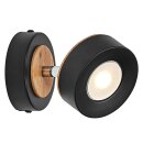 Ledvance LED Deckenleuchte Wandlampe Decor Pluto Schwarz 4,8W 450lm Warmweiß 3000K schwenkbar Schalter