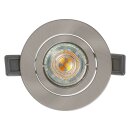 Ledvance LED Einbaustarhler Downlight Recess Nickel 4,3W GU10 350lm Warmweiß 2700K schwenkbar