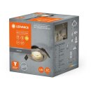 Ledvance LED Einbaustarhler Downlight Recess Nickel 4,3W GU10 350lm Warmweiß 2700K schwenkbar