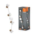 Ledvance LED Deckenleuchte Wandlampe Decor Spot Kork Weiß 4 x 3,4W GU10 920lm Warmweiß 2700K schwenkbar