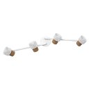 Ledvance LED Deckenleuchte Wandlampe Decor Spot Kork Weiß 4 x 3,4W GU10 920lm Warmweiß 2700K schwenkbar