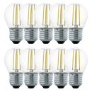 10 x Merkur LED Filament Tropfen P45 4W = 40W E27 klar 470lm warmweiß 2700K