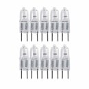 10 x Merkur Halogen Niedervolt Stiftsockellampe 35W GY6,35 12V klar warmweiß 2700K